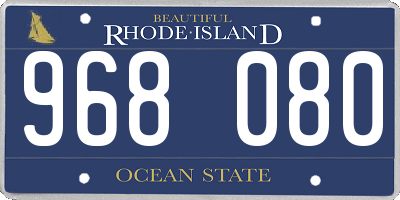 RI license plate 968080