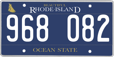 RI license plate 968082
