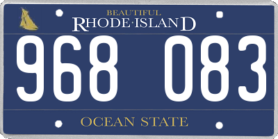 RI license plate 968083