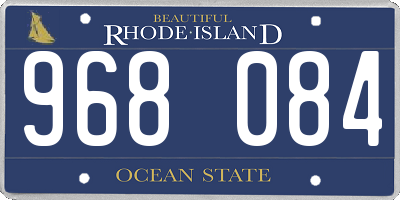 RI license plate 968084