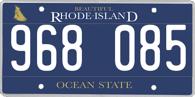 RI license plate 968085