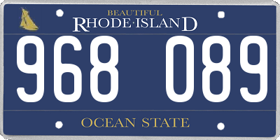 RI license plate 968089