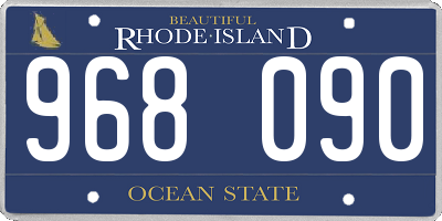 RI license plate 968090
