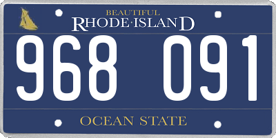 RI license plate 968091