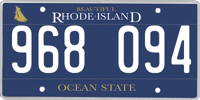 RI license plate 968094