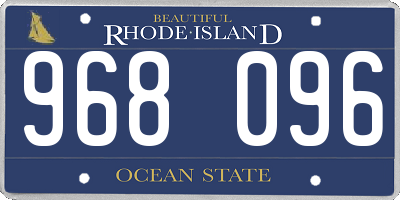 RI license plate 968096
