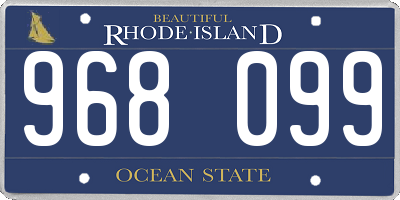 RI license plate 968099