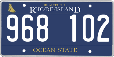 RI license plate 968102