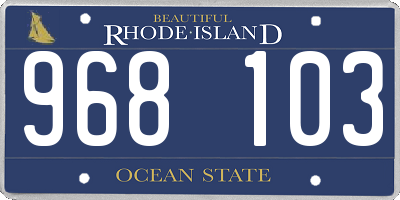 RI license plate 968103