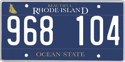 RI license plate 968104