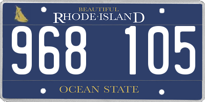 RI license plate 968105