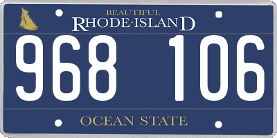 RI license plate 968106