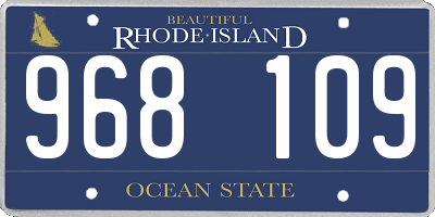 RI license plate 968109