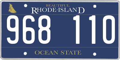 RI license plate 968110