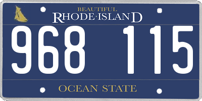 RI license plate 968115