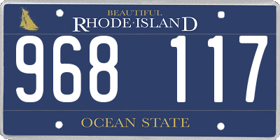 RI license plate 968117
