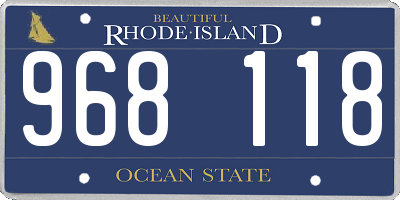 RI license plate 968118