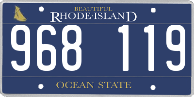 RI license plate 968119