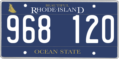 RI license plate 968120