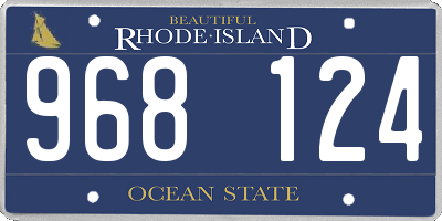 RI license plate 968124