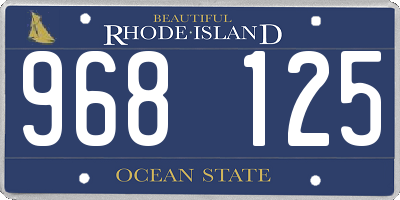 RI license plate 968125