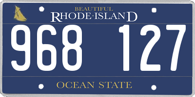 RI license plate 968127