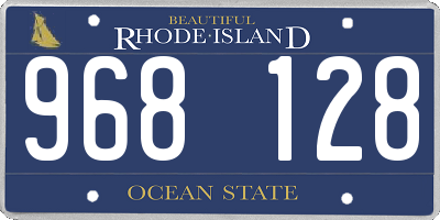 RI license plate 968128