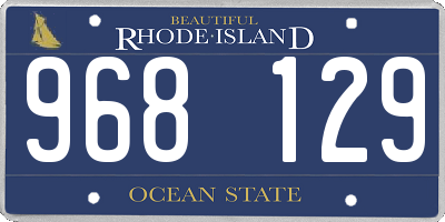 RI license plate 968129