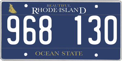 RI license plate 968130