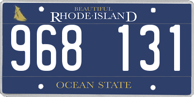 RI license plate 968131