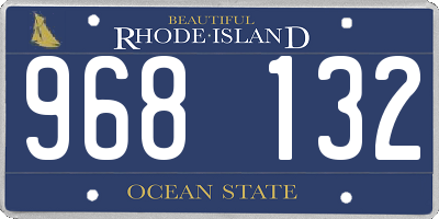 RI license plate 968132