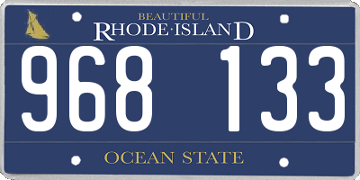 RI license plate 968133