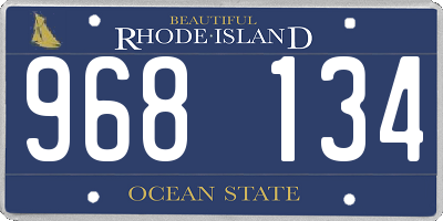 RI license plate 968134