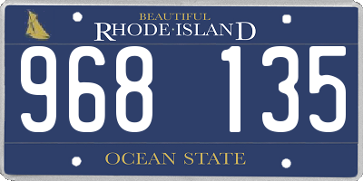 RI license plate 968135