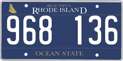 RI license plate 968136