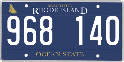 RI license plate 968140