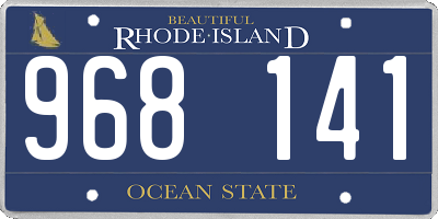 RI license plate 968141