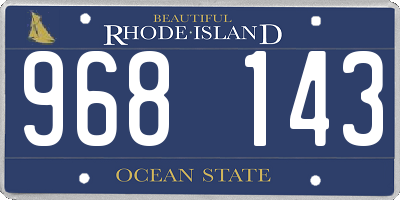 RI license plate 968143