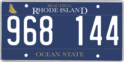 RI license plate 968144