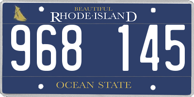 RI license plate 968145