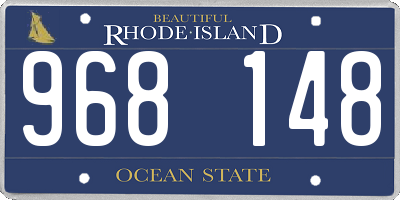 RI license plate 968148