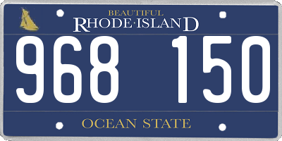 RI license plate 968150