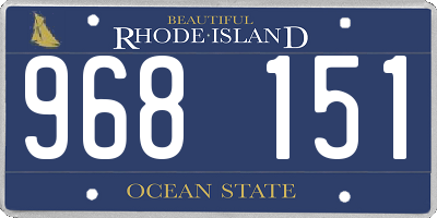 RI license plate 968151