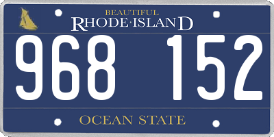 RI license plate 968152