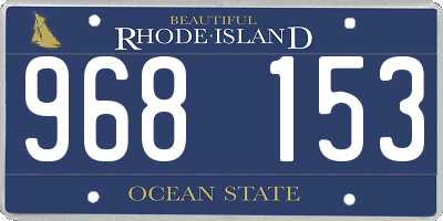 RI license plate 968153