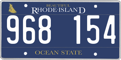 RI license plate 968154