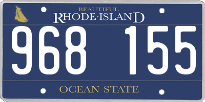 RI license plate 968155