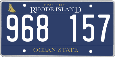 RI license plate 968157