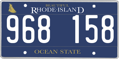 RI license plate 968158