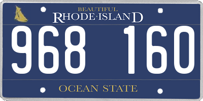 RI license plate 968160